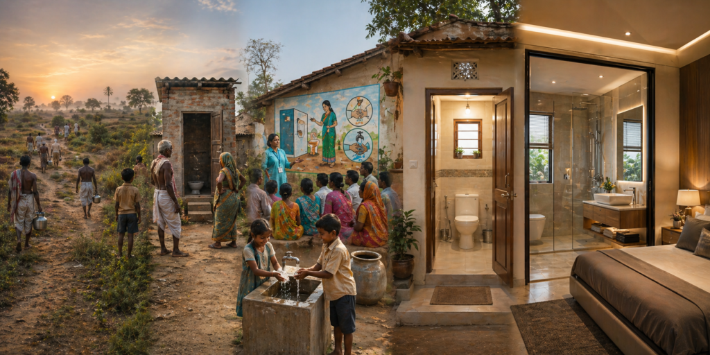 bathroom evolution in india 