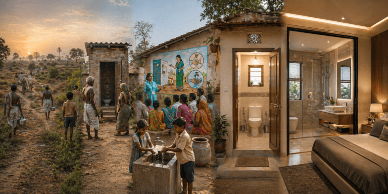 bathroom evolution in india