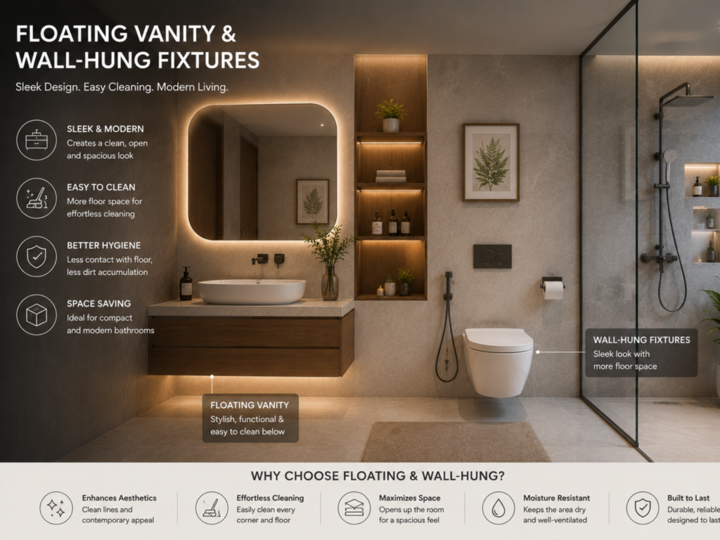 floating and vanity is bathroom renovation trend india