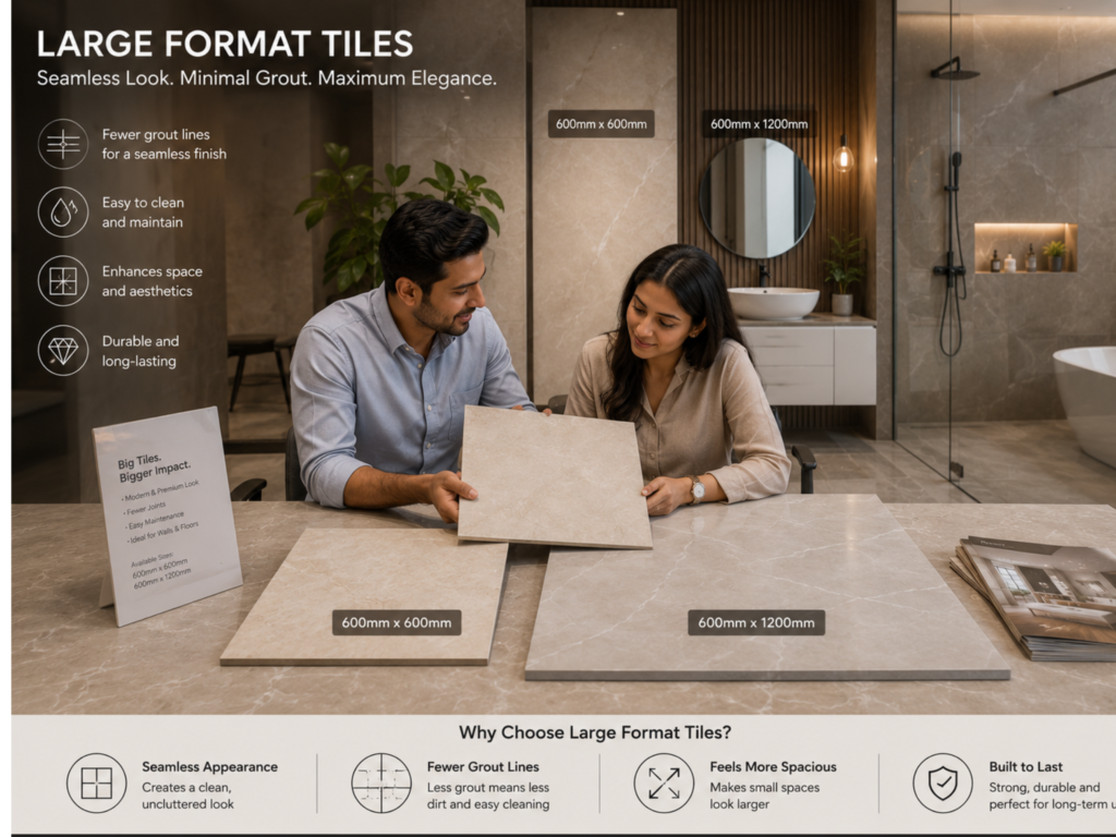 tiles format is one of bathroom renovation trend